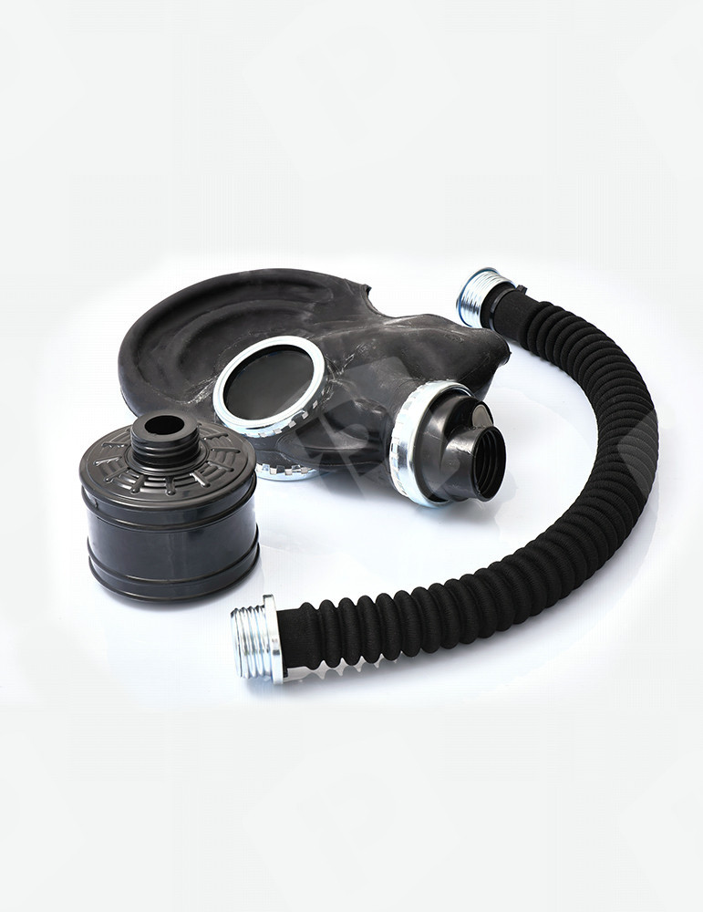 Pacote de máscara de gás com tubo e cartucho de filtro