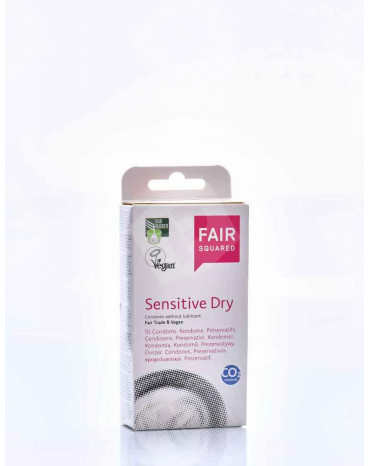 caixa de 10 preservativos fair squared sensitive dry
