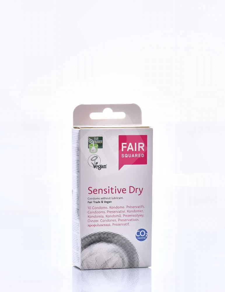 caixa de 10 preservativos fair squared sensitive dry