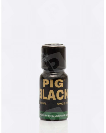 frasco médio poppers pig black 15 ml