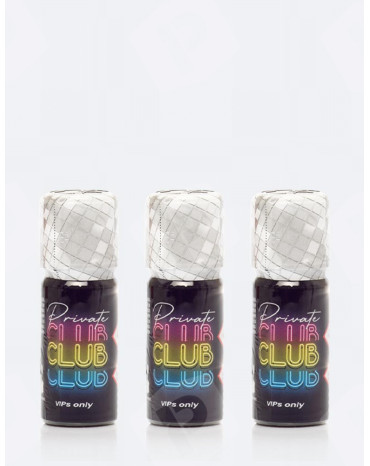 Pack de 3 poppers Private club 10 ml