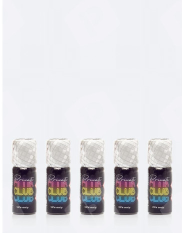 Pack de 5 poppers Private Club 10 ml
