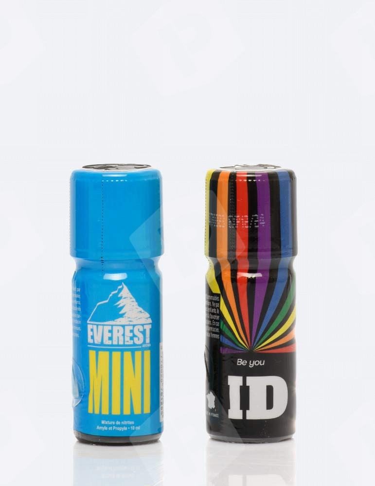 Pack duo Francês com um poppers everest mini 10 ml e ID 10 ml