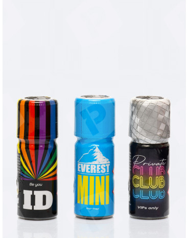 Pack Party Edition: ID 10 ml, Everest Mini 10 ml e Private Club 10 ml