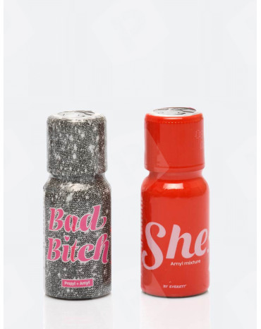 Pack Poppers Girly: bad bitch e She 15 ml