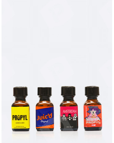Pack big 4: quatro frascos de poppers 24 ml