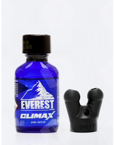 Pack Epic Sensation com um poppers everest Climax 24 ml e uma tampa de poppers Snffr XTRM