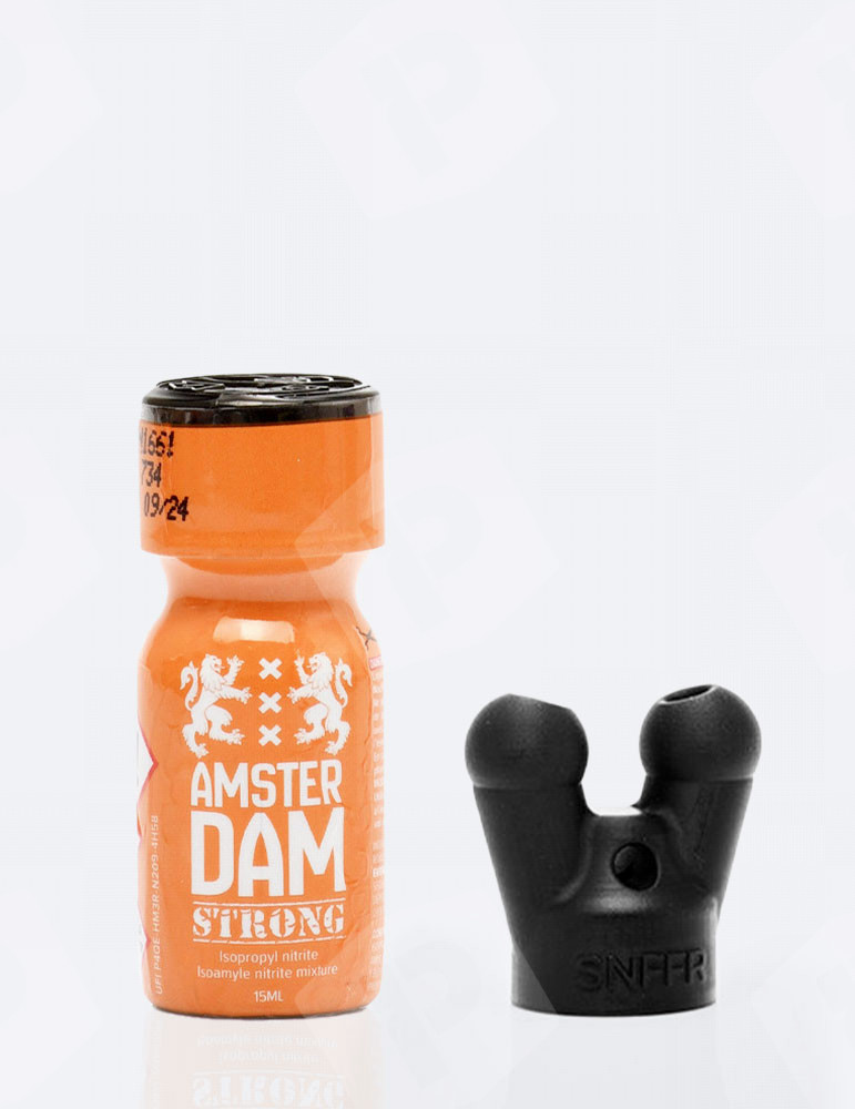 Pack Dutch com um poppers amsterdam strong 15 ml e uma tampa de poppers dupla