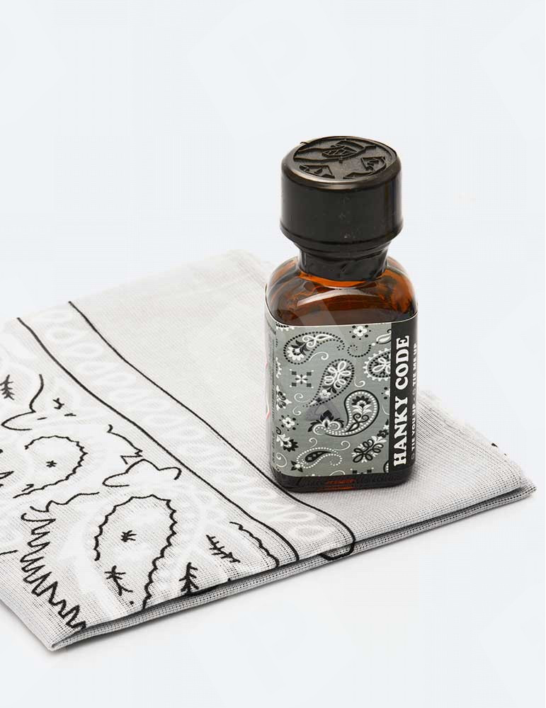 Poppers hanky code cinzento + lenço