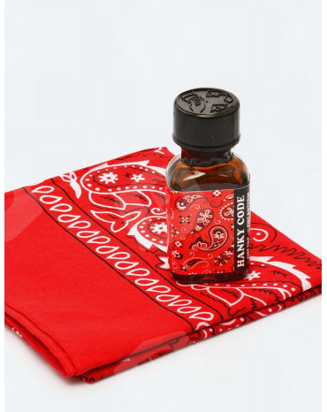 Poppers hanky code vermelho + lenço