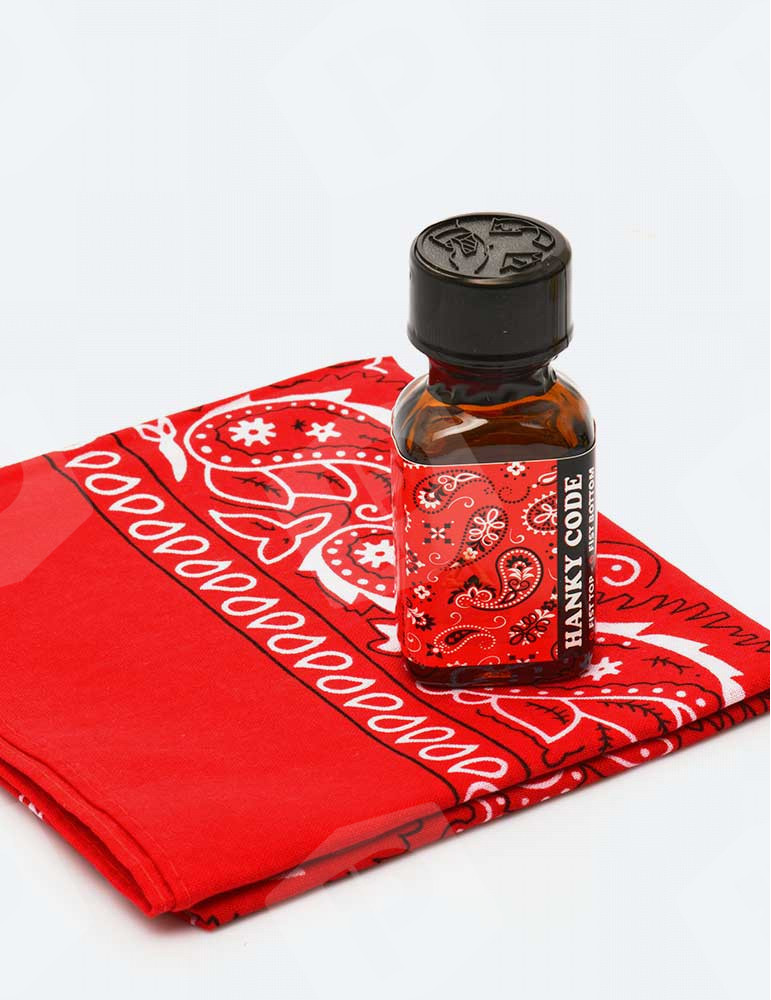 Poppers hanky code vermelho + lenço