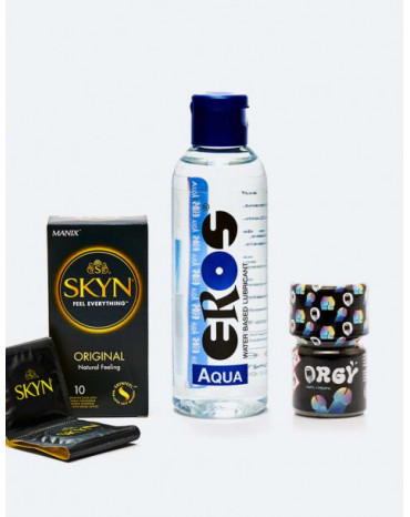 Pack Sexo Casual: Poppers + Lubrificante + Preservativos