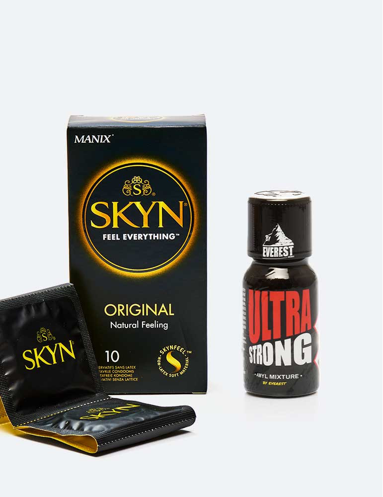 Pack Projeto X: Poppers Ultra Strong + preservativos