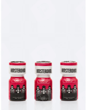 Pack de 3 poppers Amsterdam 10 ml | Euro Poppers Portugal