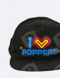 boné luminoso LED I love poppers
