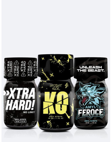 Pack poppers Trio Selvagem 30 ml