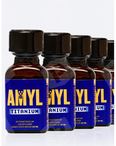 Pacote poppers Amyl Titanium 24 ml x5