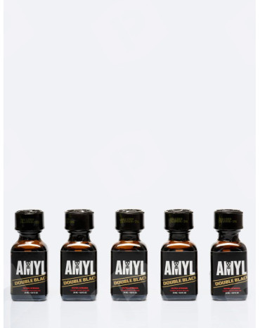 Pack 5 poppers Amyl Double Black 24 ml