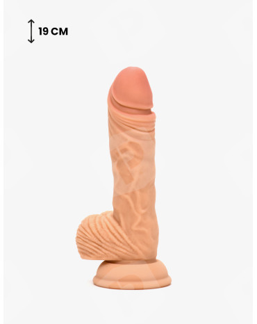 Dildo Realista Commander Chisa 19 cm – Ventosa e compatível com arnês