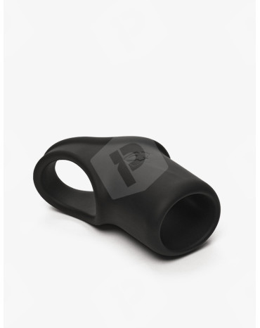 Cockring duplo Shaft Hugger silicone preto - Brutus