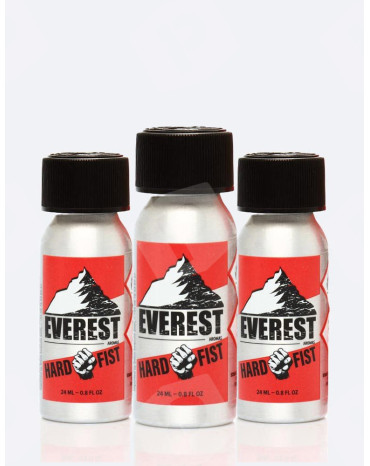 Pack de 3 Poppers Everest Hard Fist 24 ml