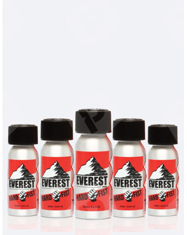 Pack de 5 Poppers Amilo Everest Hard Fist 24 ml