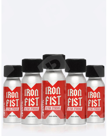 Pack de 5 Poppers Iron Fist Ultra Strong 24 ml