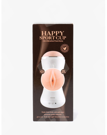 Masturbador vibratório vaginal Happy Sport - Shequ